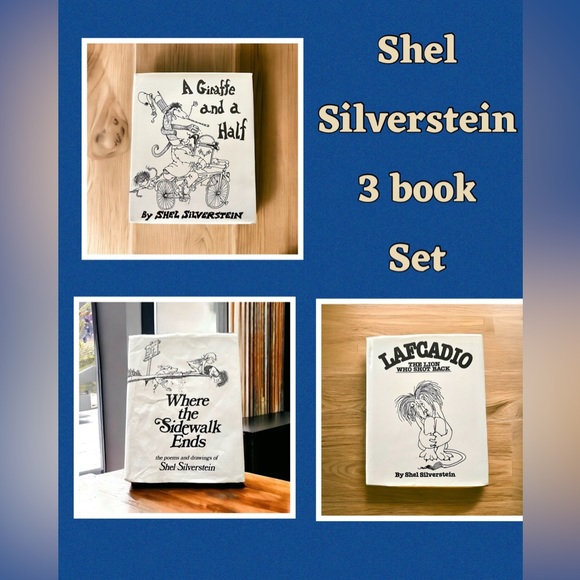 shel silverstein Other - 3 Shel Silverstein hardback kids book where the sidewalk ends Lafcadio a giraffe